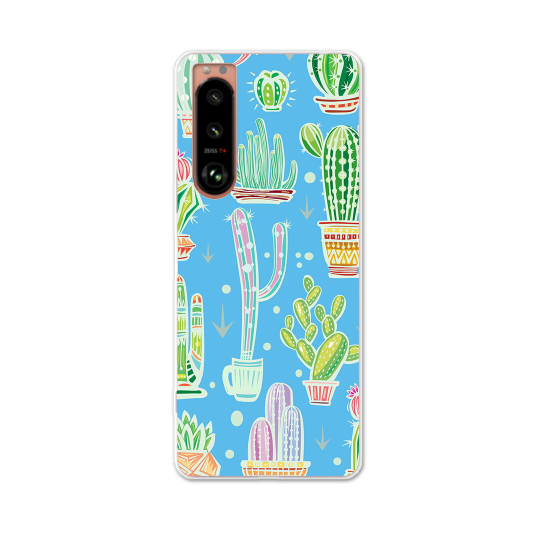 Xperia 5 III エクスペリア SO-53B SOG05 共通対応 専用ハードケース so53b igcase スマホカバー カバー ケース pc ハードケース 016425 サボテン 植物