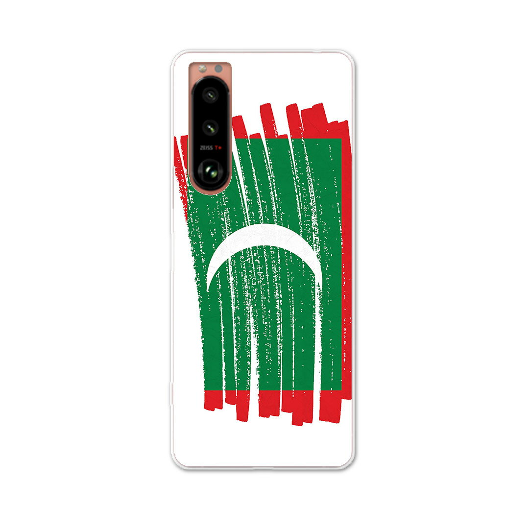 Xperia 5 III エクスペリア SO-53B SOG05 共通対応 専用ハードケース so53b igcase スマホカバー カバー ケース pc ハードケース 018502 国旗 maldives モルディブ