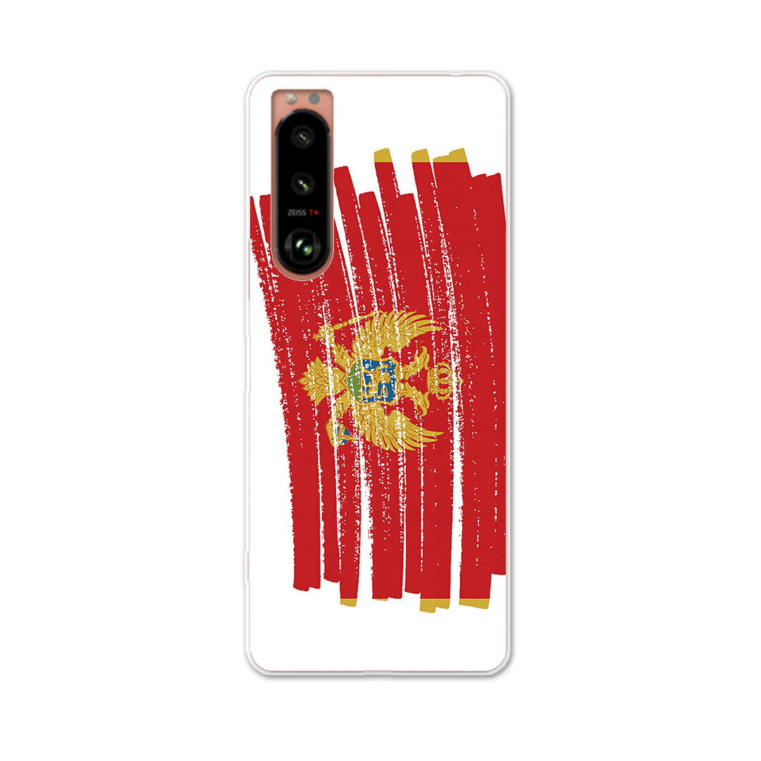 Xperia 5 III エクスペリア SO-53B SOG05 共通対応 専用ハードケース so53b igcase スマホカバー カバー ケース pc ハードケース 018513 国旗 montenegro モンテネグロ