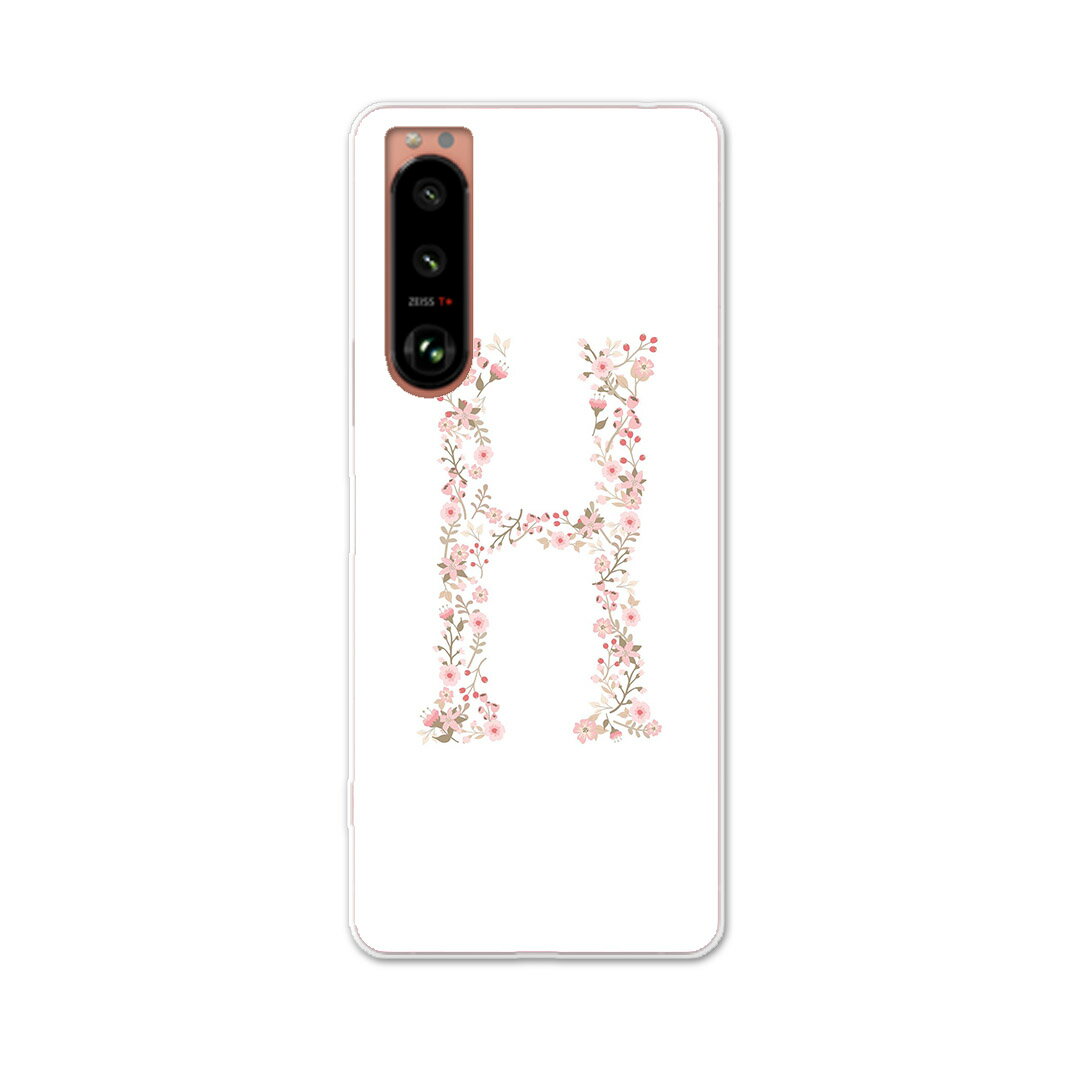 Xperia 5 III エクスペリア SO-53B SOG05 共通対応 専用ハードケース so53b igcase スマホカバー カバー ケース pc ハードケース 019593 フォント 文字 h アルファベット