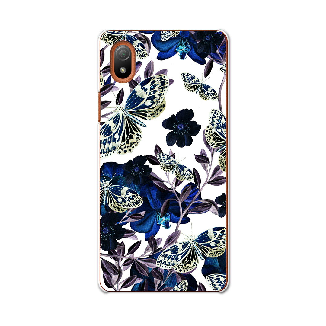 Xperia Ace III 専用ハードケース SO-53C SOG08 共通対応 so53c igcase スマホカバー カバー ケース pc ハードケース 012056 花　植物　蝶