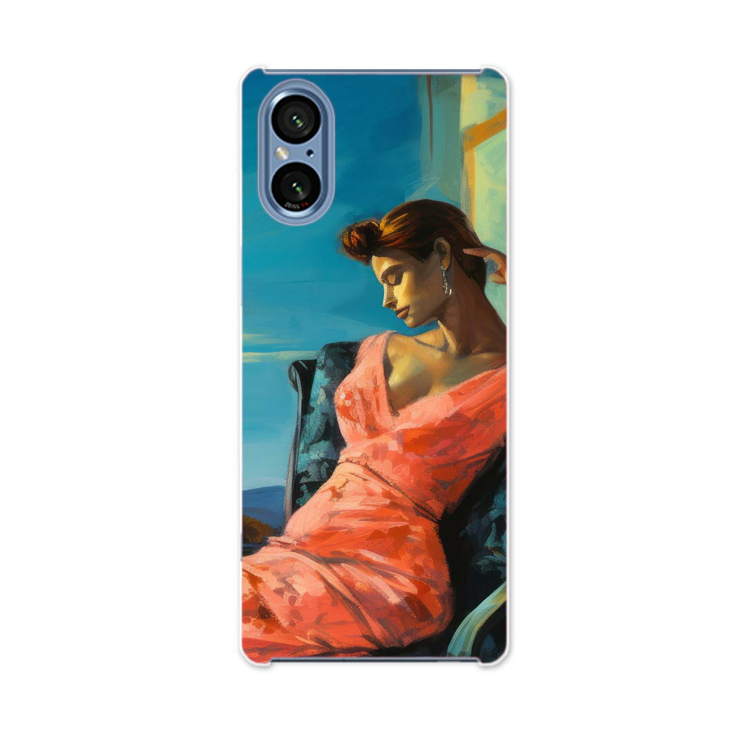 Mobile Phone - SONY Xperia 5 V 用 Xperia 5 V SO-53D SOG12 XQ-DE44 用 ハードケース 033862 女性 夜