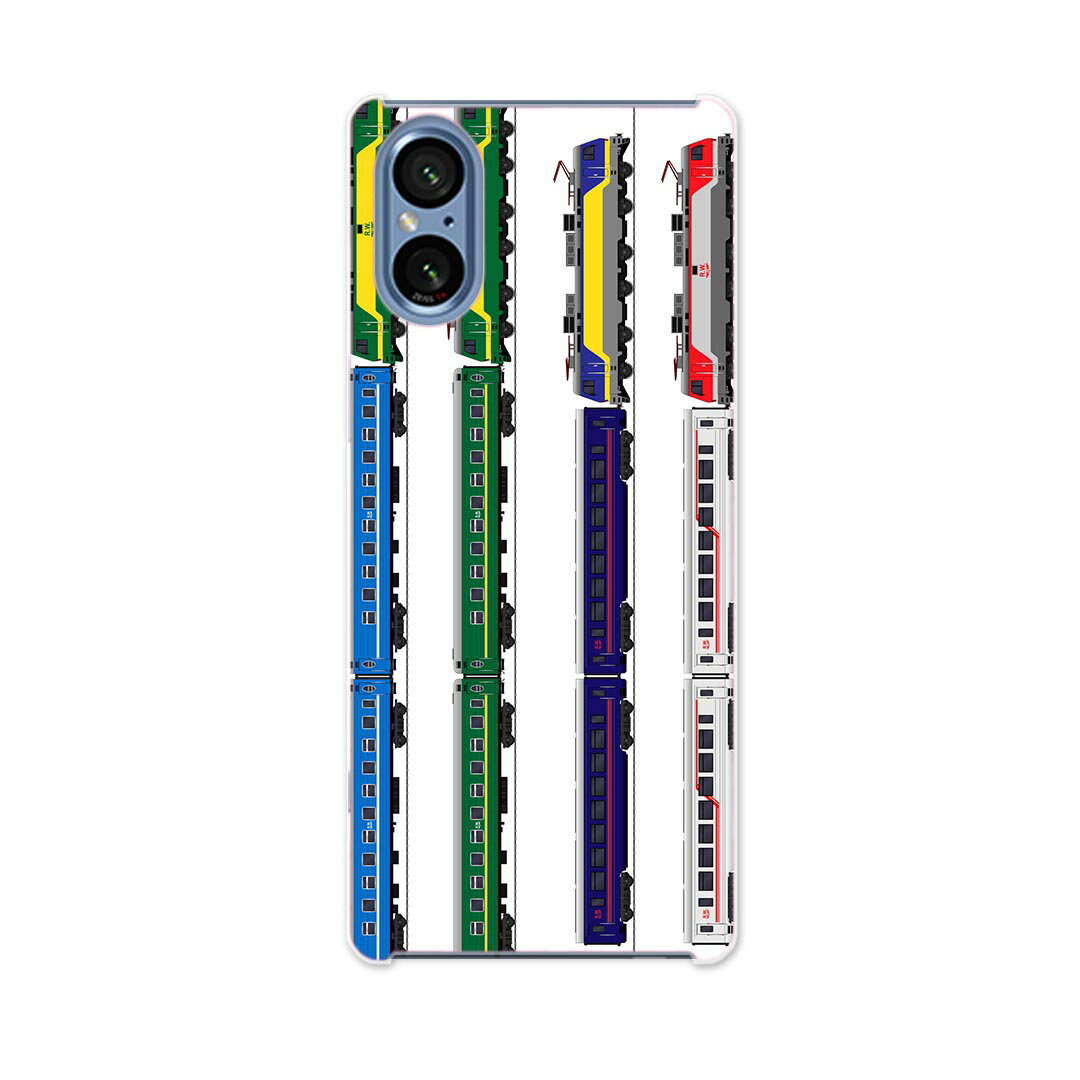 SONY Xperia 5 V 用 Xperia 5 V SO-53D SOG12 XQ-DE44 用 ハードケース 013213 乗り物　新幹線　電車