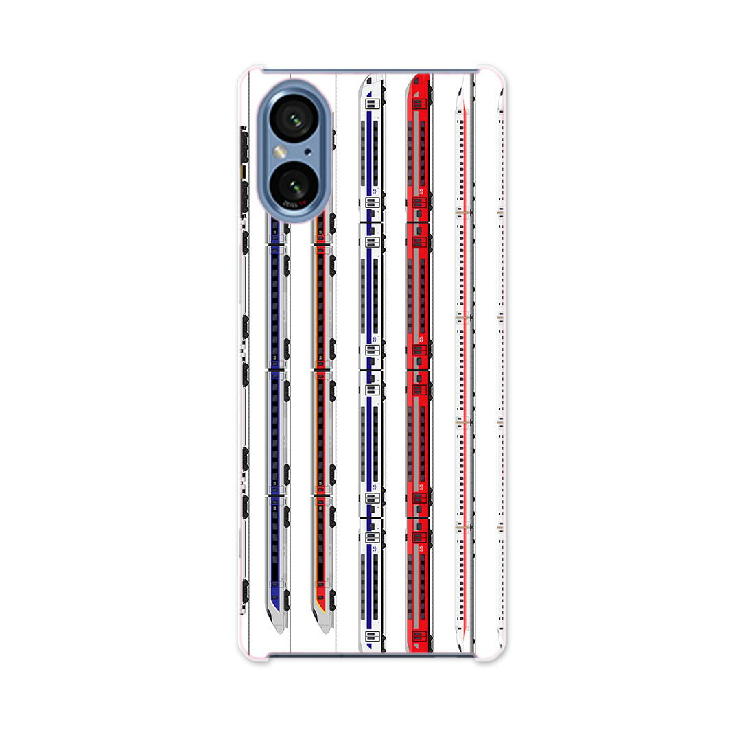 SONY Xperia 5 V 用 Xperia 5 V SO-53D SOG12 XQ-DE44 用 ハードケース 013216 乗り物　新幹線　電車