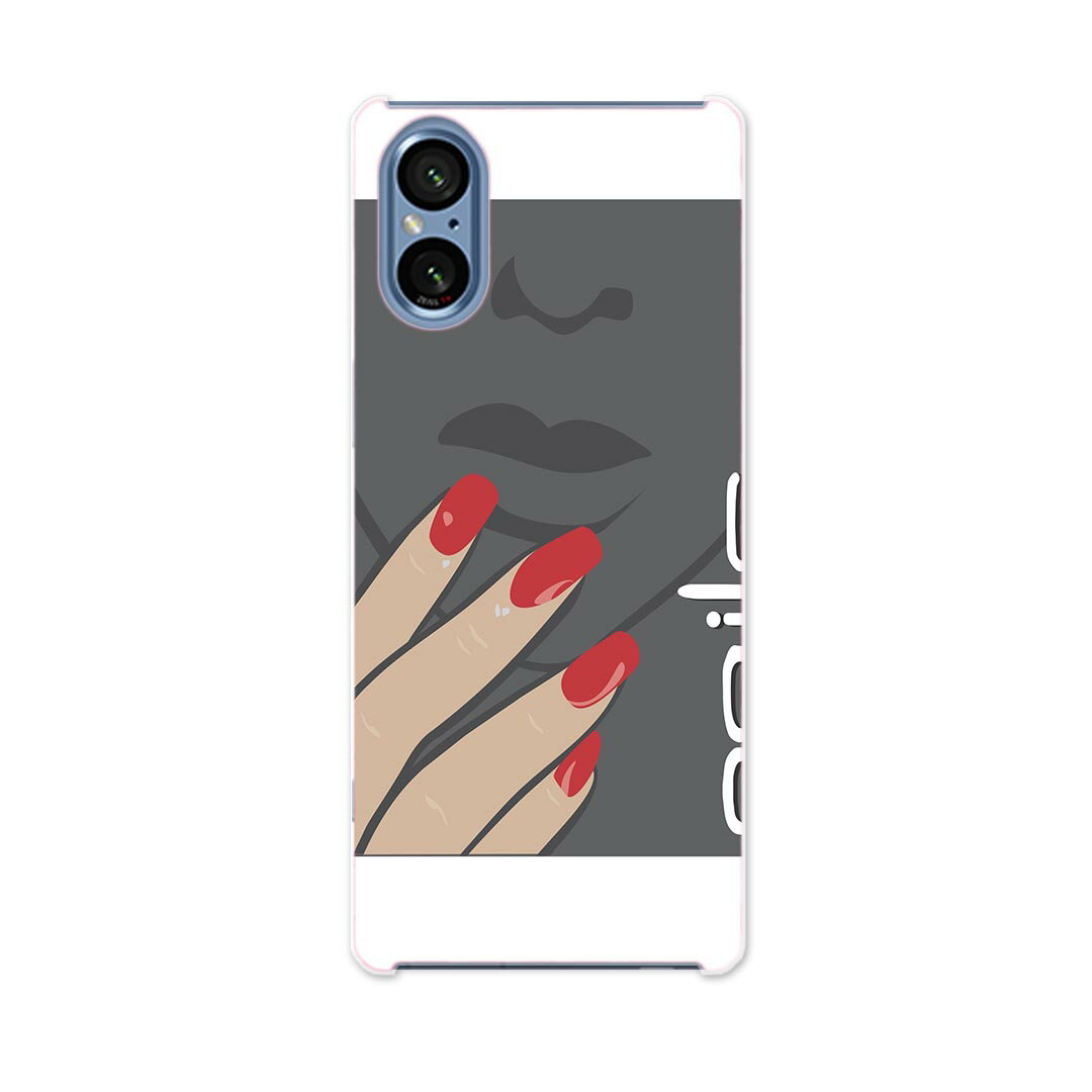 Mobile Phone Cases - SONY Xperia 5 V 用 Xperia 5 V SO-53D SOG12 XQ-DE44 用 ハードケース 013237 ネイル　手　英語