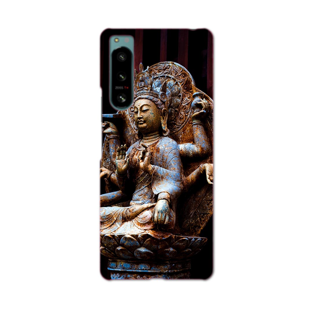 Xperia 5 IV 専用ハードケース SO-54C / SOG09 / A204SO 共通対応 so54c igcase スマホカバー カバー ケース pc ハードケース 005093 仏像　写真　黒