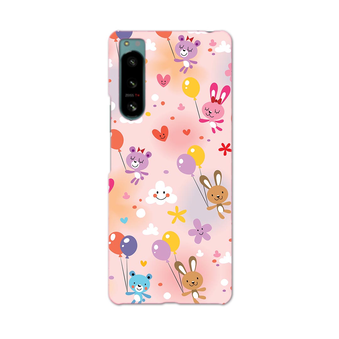 Xperia 5 IV 専用ハードケース SO-54C / SOG09 / A204SO 共通対応 so54c igcase スマホカバー カバー ケース pc ハードケース 006629 動物　風船　キャラクター