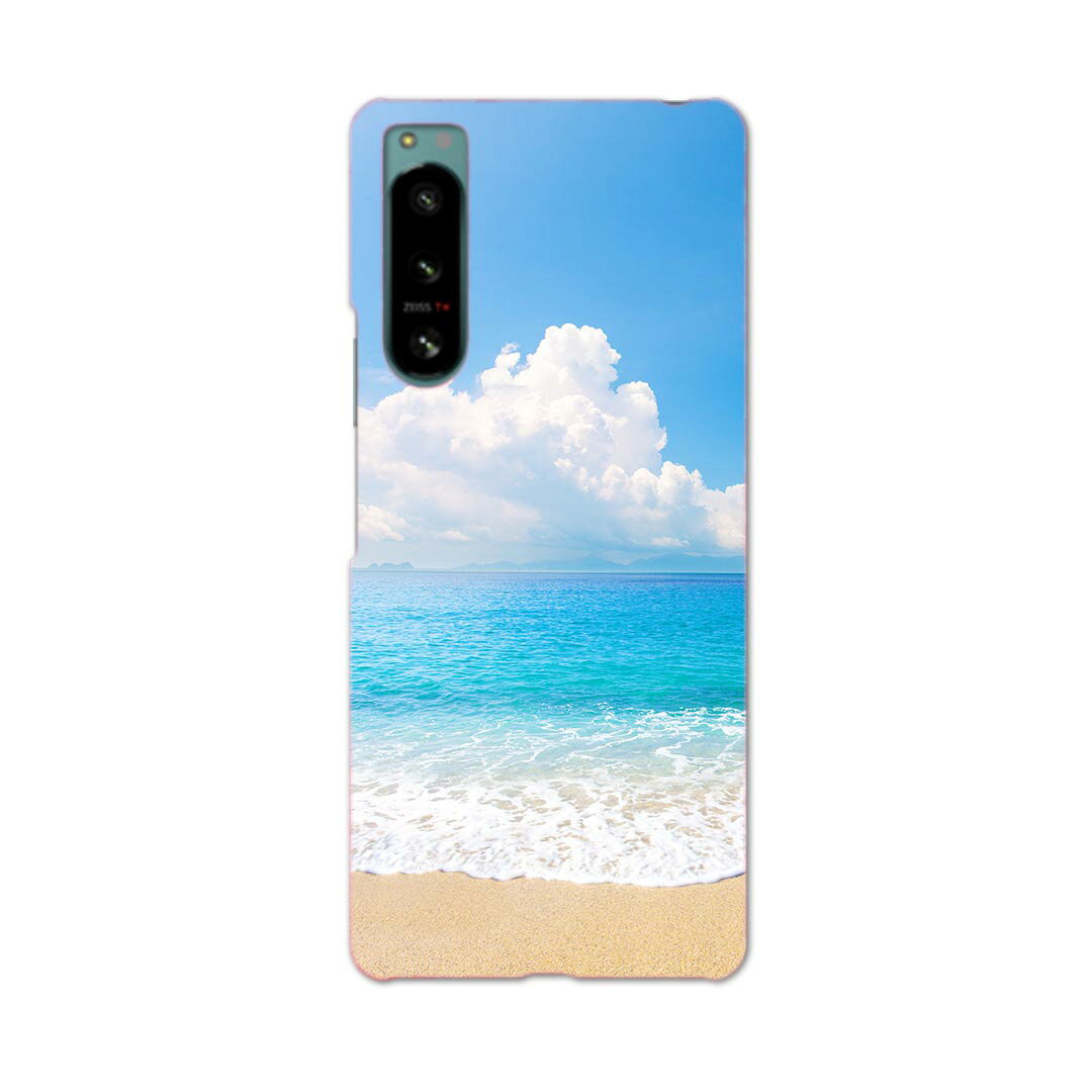 Xperia 5 IV 専用ハードケース SO-54C / SOG09 / A204SO 共通対応 so54c igcase スマホカバー カバー ケース pc ハードケース 011085 海　ビーチ　写真