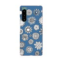 Xperia 5 IV 専用ハードケース SO-54C / SOG09 / A204SO 共通対応 so54c igcase スマホカバー カバー ケース pc ハードケース 011312 花 アジアン 青(2)