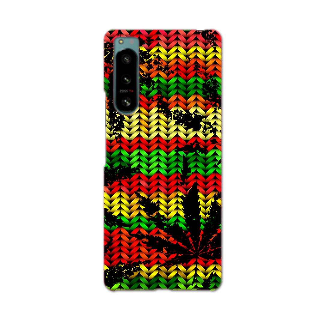 Xperia 5 IV 専用ハードケース SO-54C / SOG09 / A204SO 共通対応 so54c igcase スマホカバー カバー ケース pc ハードケース 011750 レゲエ　カラフル　植物