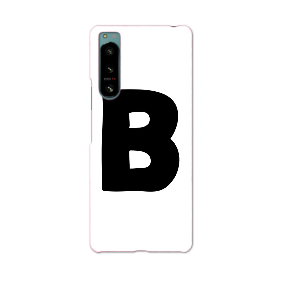 Xperia 5 IV 専用ハードケース SO-54C / SOG09 / A204SO 共通対応 so54c igcase スマホカバー カバー ケース pc ハードケース 019182 フォント 文字 b アルファベット