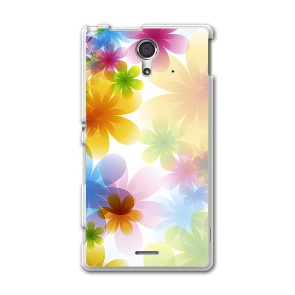 SOL22 XPERIA UL エクスペリア sol22 au エーユー スマホ カバー スマホケース スマホカバー PC ハードケース 花 フラワー カラフル クール 002083