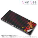 スキンシール スマホケース ステッカー スマホカバー ケース 保護シール 背面 スマホ スマートフォン 人気 プレゼント 単品 ss 008537 CP-D02 FleaPhone Covia Covia simfree SIMフリー クール 秋 赤 レッド 市松模様 紅葉