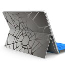 Surface Pro7 (2019) Pro6 Pro2017 pro4 用 スキンシール igsticker サーフェス ノートブック ノートパソコン カバー ケース フィルム ステッカー アクセサリー 保護 000362 クモの巣 グラデーション(2)