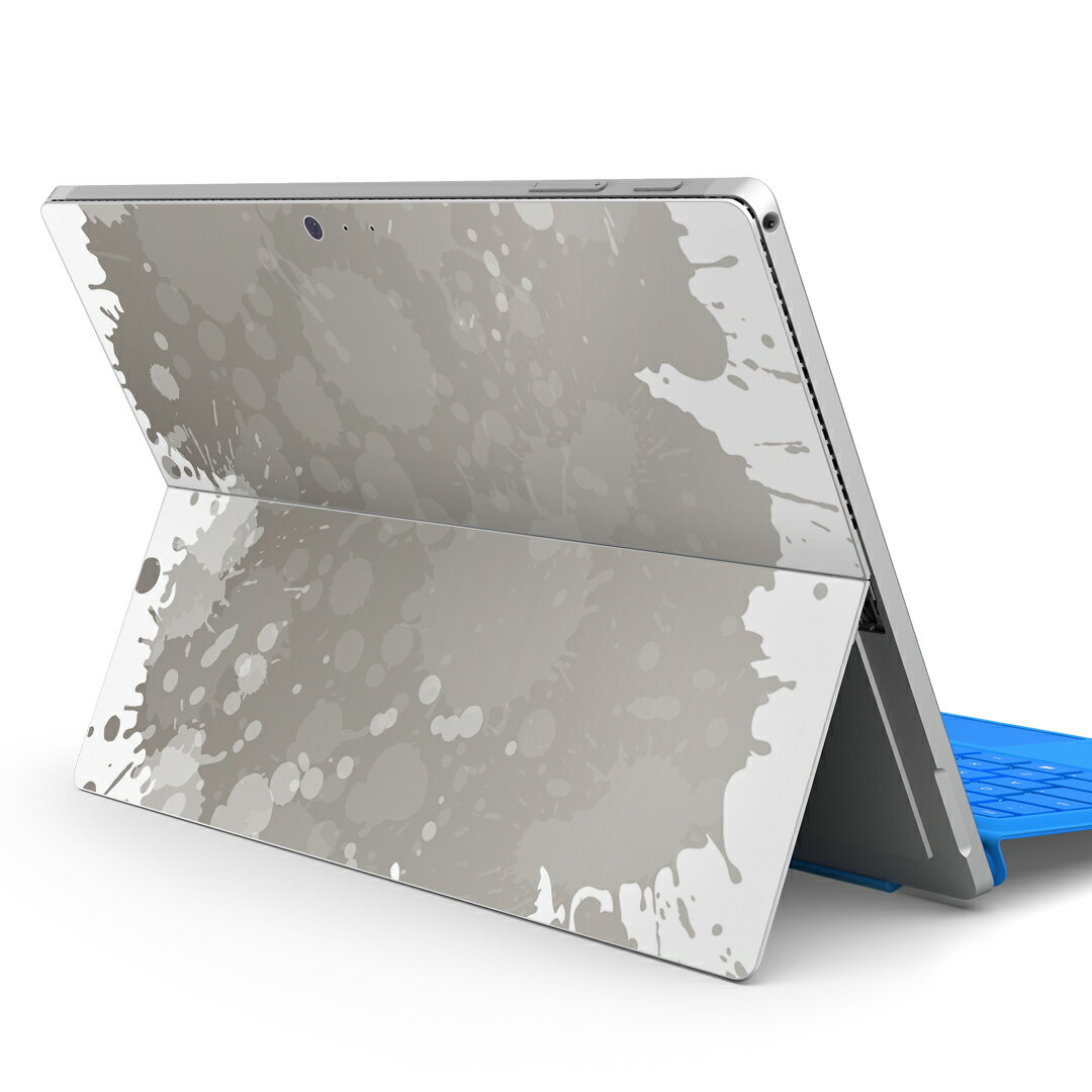 Surface Pro7 (2019) Pro6 Pro2017 pro4 用 スキンシール igsticker サーフェス ノートブック ノートパソコン カバー ケース フィルム ステッカー アクセサリー 保護 000902 ペイント　モノクロ