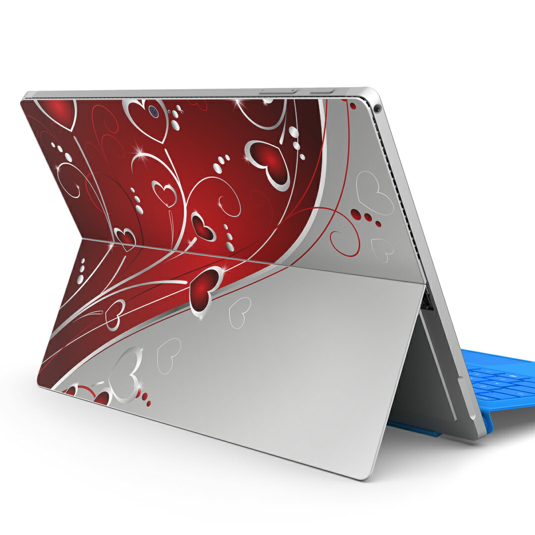 Surface Pro7 (2019) Pro6 Pro2017 pro4 用 スキンシール igsticker サーフェス ノートブック ノートパソコン カバー ケース フィルム ステッカー アクセサリー 保護 001167 ハート 模様