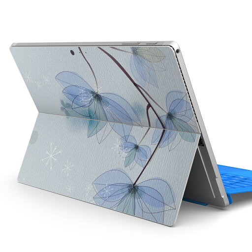 Surface Pro7 (2019) Pro6 Pro2017 pro4 用 スキンシール igsticker サーフェス ノートブック ノートパソコン カバー ケース フィルム ステッカー アクセサリー 保護 001782 花 青 Surface Pro7 (2019) Pro6 Pro2017 pro4 用 スキンシール igsticker サーフェス ノートブック ノートパソコン カバー ケース フィルム ステッカー アクセサリー 保護 001782 花 青