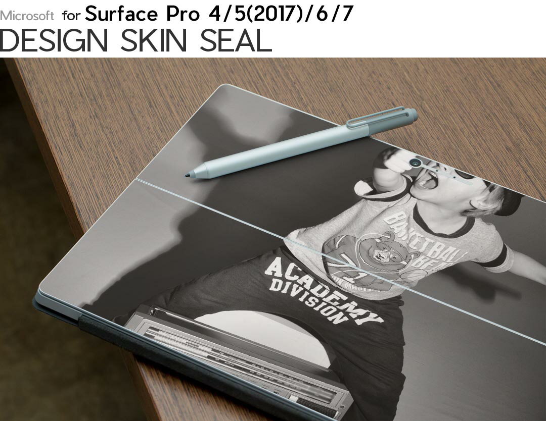 Surface Pro7 (2019) Pro6 Pro2017 pro4 用 スキンシール igsticker サーフェス ノートブック ノートパソコン カバー ケース フィルム ステッカー アクセサリー 保護 018305 アート 白黒 音楽 2