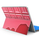 Surface Pro7 (2019) Pro6 Pro2017 pro4 用 スキンシール igsticker サーフェス ノートブック ノートパソコン カバー ケース フィルム ステッカー アクセサリー 保護 002446 チョコレート ピンク