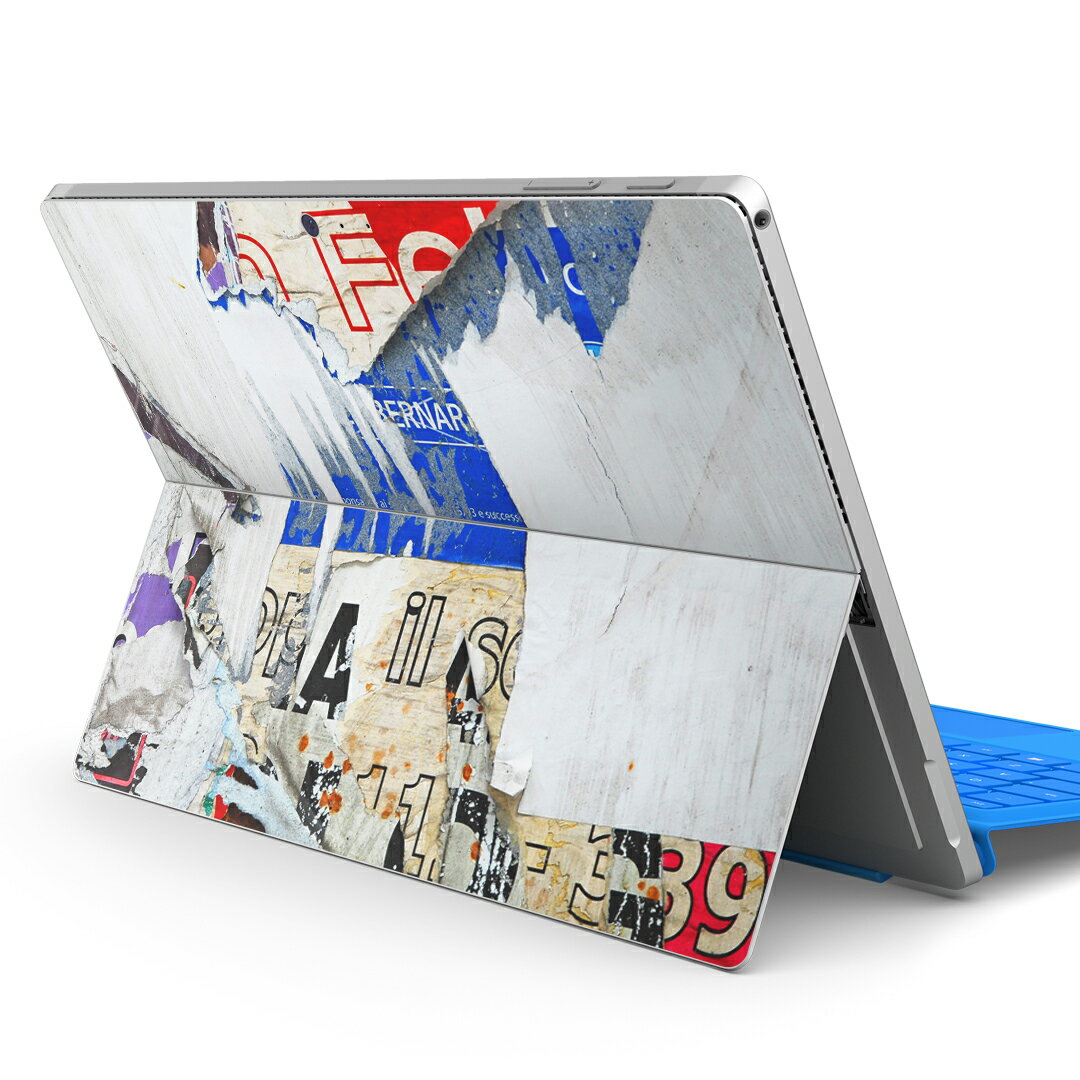 Surface Pro7 (2019) Pro6 Pro2017 pro4 用 スキンシール igsticker サーフェス ノートブック ノートパソコン カバー ケース フィルム ステッカー アクセサリー 保護 002504 英語　文字　ポスター