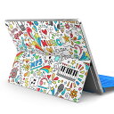 Surface Pro7 (2019) Pro6 Pro2017 pro4 用 スキンシール igsticker サーフェス ノートブック ノートパソコン カバー ケース フィルム ステッカー アクセサリー 保護 002522 カラフル ポップ(2)