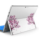 Surface Pro7 (2019) Pro6 Pro2017 pro4 用 スキンシール igsticker サーフェス ノートブック ノートパソコン カバー ケース フィルム ステッカー アクセサリー 保護 020632 マスクデザイン 桜 吹雪 春
