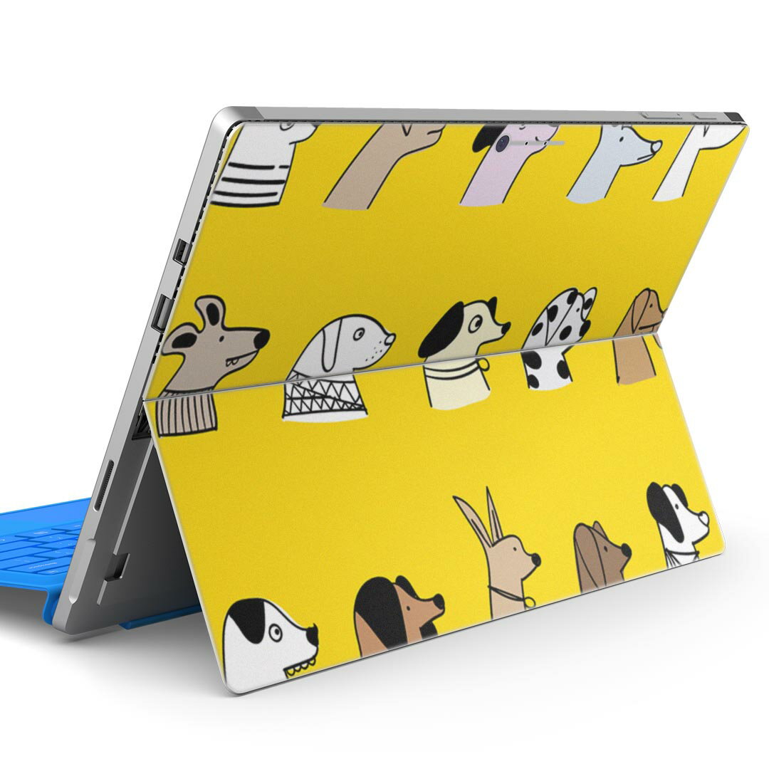Surface Pro7 (2019) Pro6 Pro2017 pro4 用 スキンシール igsticker サーフェス ノートブック ノートパソコン カバー ケース フィルム ステッカー アクセサリー 保護 023226 犬 イラスト 動物