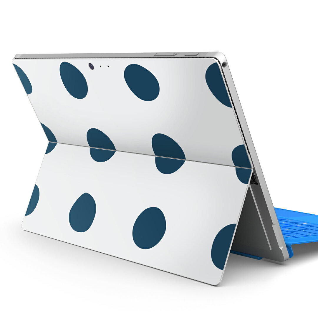 Surface Pro7 (2019) Pro6 Pro2017 pro4 用 スキンシール igsticker サーフェス ノートブック ノートパソコン カバー ケース フィルム ステッカー アクセサリー 保護 004418 模様　青　白