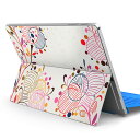 Surface Pro7 (2019) Pro6 Pro2017 pro4 用 スキンシール igsticker サーフェス ノートブック ノートパソコン カバー ケース フィルム ステッカー アクセサリー 保護 004530 花 カラフル イラスト(2)