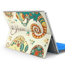 Surface Pro7 (2019) Pro6 Pro2017 pro4 用 スキンシール igsticker サーフェス ノートブック ノートパソコン カバー ケース フィルム ステッカー アクセサリー 保護 005375 イラスト カラフル カメレオン