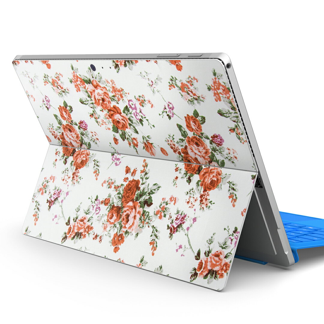 Surface Pro7 (2019) Pro6 Pro2017 pro4 用 スキンシール igsticker サーフェス ノートブック ノートパソコン カバー ケース フィルム ステッカー アクセサリー 保護 005432 花　　模様