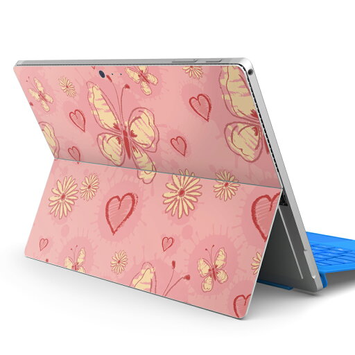Surface Pro7 (2019) Pro6 Pro2017 pro4 用 スキンシール igsticker サーフェス ノートブック ノートパソコン カバー ケース フィルム ステッカー アクセサリー 保護 005580 ピンク 蝶 ハート Surface Pro7 (2019) Pro6 Pro2017 pro4 用 スキンシール igsticker サーフェス ノートブック ノートパソコン カバー ケース フィルム ステッカー アクセサリー 保護 005580 ピンク 蝶 ハート