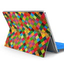 Surface Pro7 (2019) Pro6 Pro2017 pro4 用 スキンシール igsticker サーフェス ノートブック ノートパソコン カバー ケース フィルム ステッカー アクセサリー 保護 005711 カラフル 模様(2)