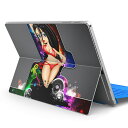 Surface Pro7 (2019) Pro6 Pro2017 pro4 用 スキンシール igsticker サーフェス ノートブック ノートパソコン カバー ケース フィルム ステッカー アクセサリー 保護 007294 イラスト 人物 カラフル レインボー