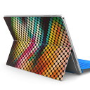 Surface Pro7 (2019) Pro6 Pro2017 pro4 用 スキンシール igsticker サーフェス ノートブック ノートパソコン カバー ケース フィルム ステッカー アクセサリー 保護 007789 カラフル レインボー ドット 模様