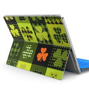 Surface Pro7 (2019) Pro6 Pro2017 pro4 用 スキンシール igsticker サーフェス ノートブック ノートパソコン カバー ケース フィルム ステッカー アクセサリー 保護 007841 植物 クローバー 緑 グリーン 模様