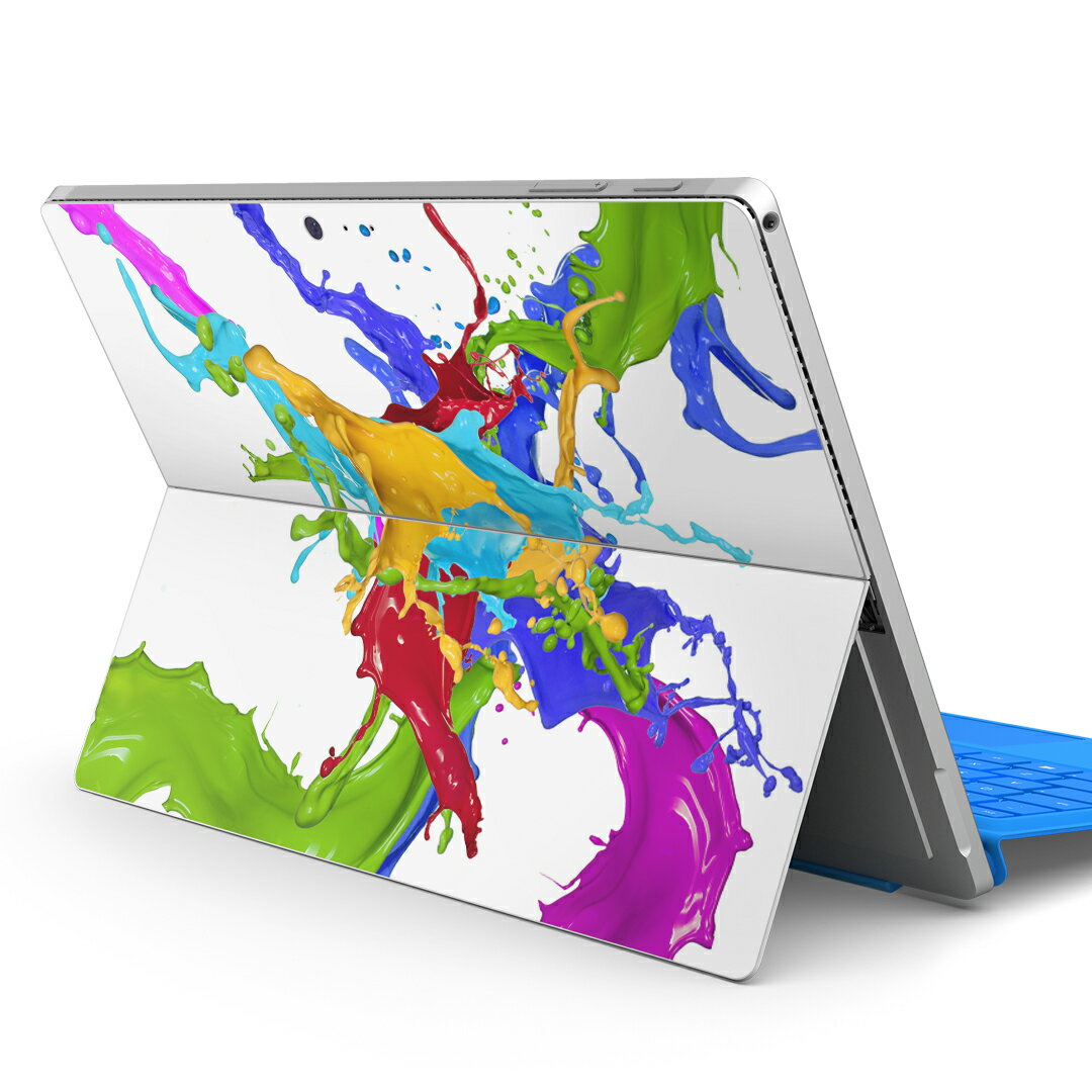 Surface Pro7 (2019) Pro6 Pro2017 pro4 用 スキンシール igsticker サーフェス ノートブック ノートパソコン カバー ケース フィルム ステッカー アクセサリー 保護 007940 インク　ペンキ　カラフル