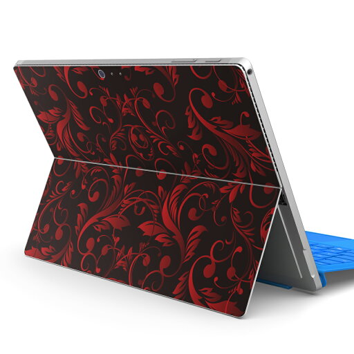 Surface Pro7 (2019) Pro6 Pro2017 pro4 用 スキンシール igsticker サーフェス ノートブック ノートパソコン カバー ケース フィルム ステッカー アクセサリー 保護 008817 赤 レッド 黒 ブラック 模様 Surface Pro7 (2019) Pro6 Pro2017 pro4 用 スキンシール igsticker サーフェス ノートブック ノートパソコン カバー ケース フィルム ステッカー アクセサリー 保護 008817 赤 レッド 黒 ブラック 模様