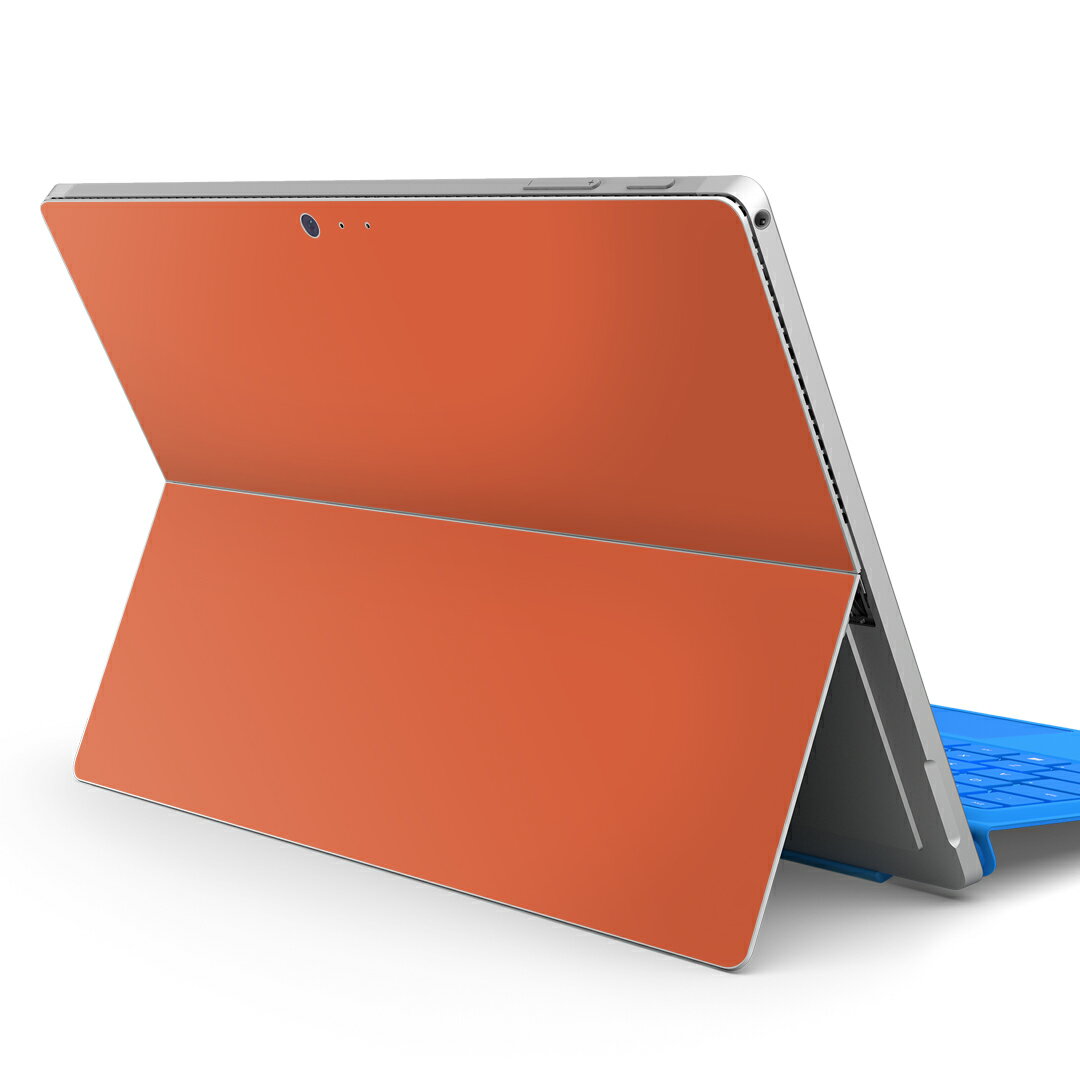 Surface Pro7 (2019) Pro6 Pro2017 pro4 用 スキンシール igsticker サーフェス ノートブック ノートパソコン カバー ケース フィルム ステッカー アクセサリー 保護 008974 シンプル 無地 オレンジ