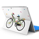 Surface Pro7 (2019) Pro6 Pro2017 pro4 用 スキンシール igsticker サーフェス ノートブック ノートパソコン カバー ケース フィルム ステッカー アクセサリー 保護 009186 カラフル 鳥 花(2)