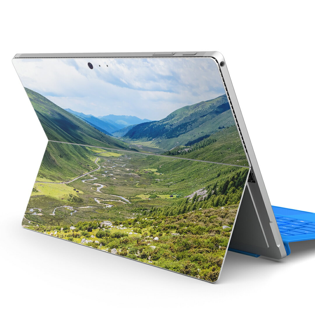 Surface Pro7 (2019) Pro6 Pro2017 pro4 用 スキンシール igsticker サーフェス ノートブック ノートパソコン カバー ケース フィルム ステッカー アクセサリー 保護 009763 風景　景色　写真(2)