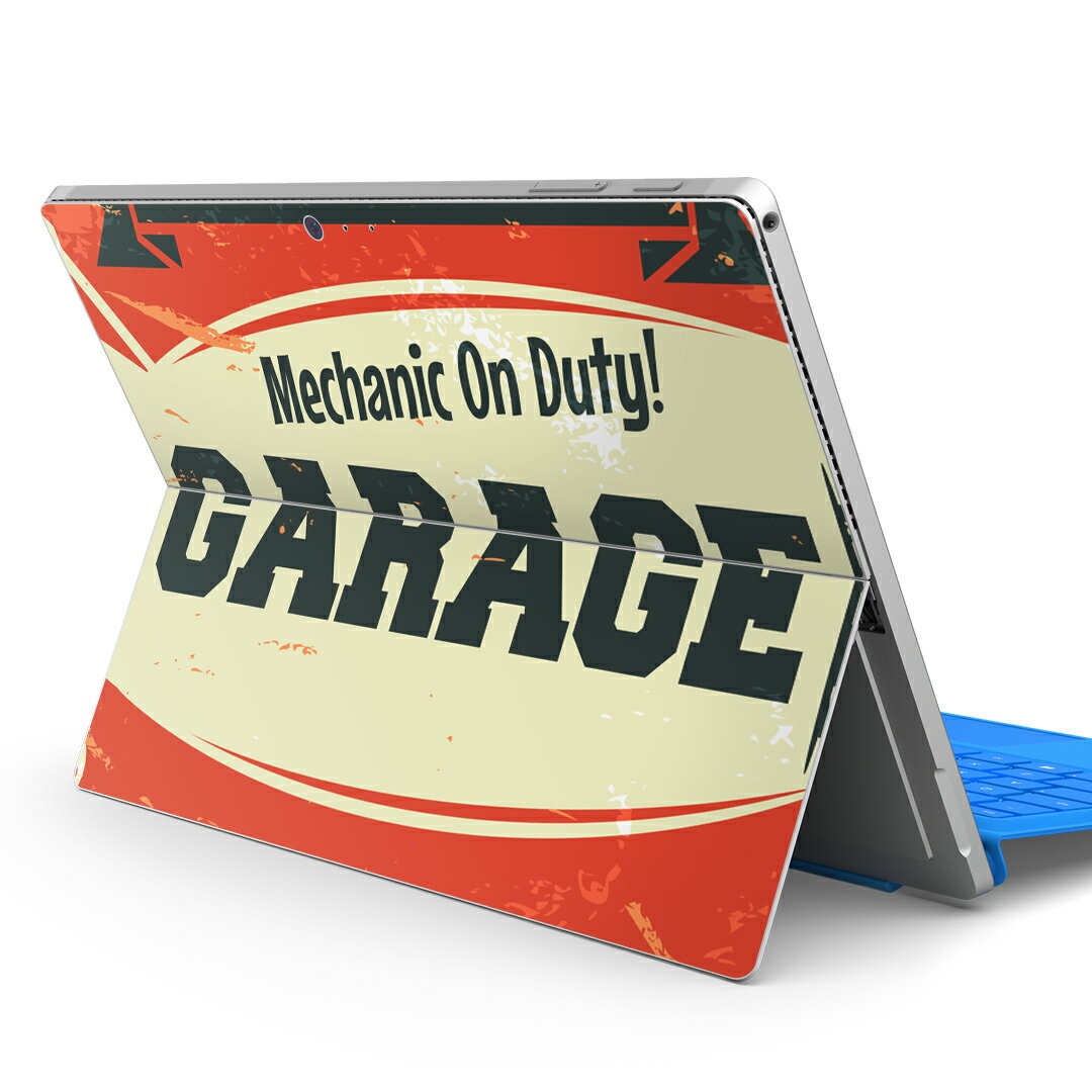 Surface Pro7 (2019) Pro6 Pro2017 pro4 用 スキンシール igsticker サーフェス ノートブック ノートパソコン カバー ケース フィルム ステッカー アクセサリー 保護 010294 英語　ポスター　赤
