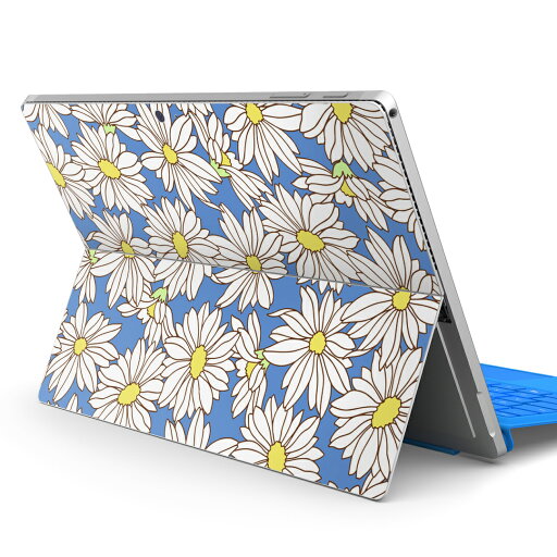 Surface Pro7 (2019) Pro6 Pro2017 pro4 用 スキンシール igsticker サーフェス ノートブック ノートパソコン カバー ケース フィルム ステッカー アクセサリー 保護 011108 マーガレット 花 青 Surface Pro7 (2019) Pro6 Pro2017 pro4 用 スキンシール igsticker サーフェス ノートブック ノートパソコン カバー ケース フィルム ステッカー アクセサリー 保護 011108 マーガレット 花 青