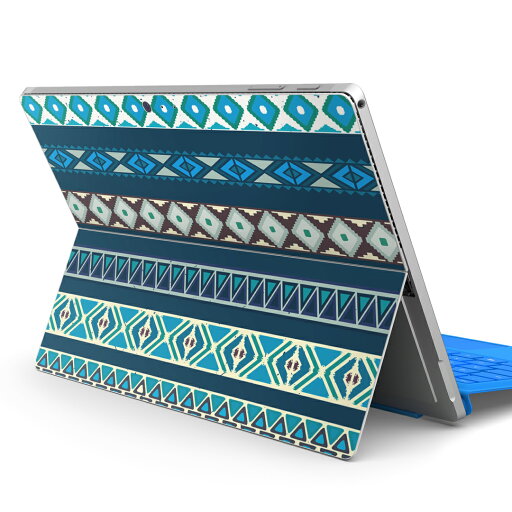 Surface Pro7 (2019) Pro6 Pro2017 pro4 用 スキンシール igsticker サーフェス ノートブック ノートパソコン カバー ケース フィルム ステッカー アクセサリー 保護 011255 ネイティブ柄 緑 青 Surface Pro7 (2019) Pro6 Pro2017 pro4 用 スキンシール igsticker サーフェス ノートブック ノートパソコン カバー ケース フィルム ステッカー アクセサリー 保護 011255 ネイティブ柄 緑 青