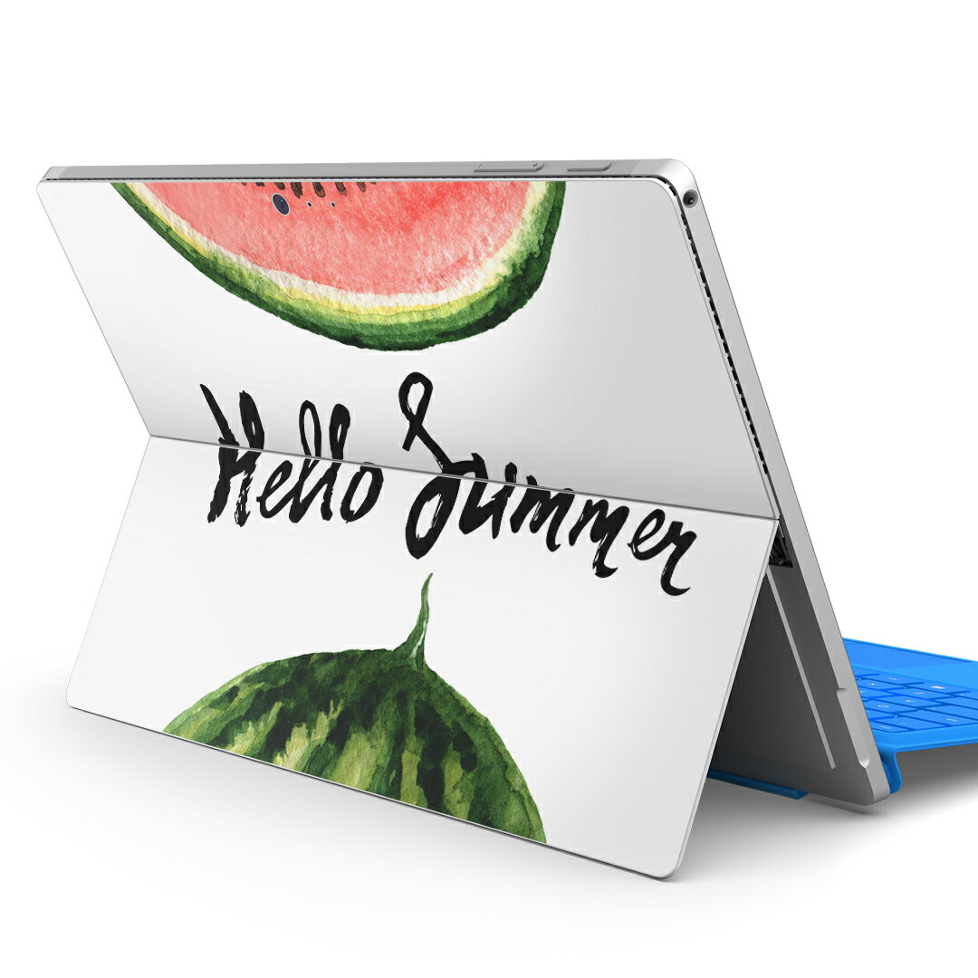 Surface Pro7 (2019) Pro6 Pro2017 pro4 用 スキンシール igsticker サーフェス ノートブック ノートパソコン カバー ケース フィルム ステッカー アクセサリー 保護 012062 英語　スイカ　果物