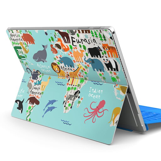 Surface Pro7 (2019) Pro6 Pro2017 pro4 用 スキンシール igsticker サーフェス ノートブック ノートパソコン カバー ケース フィルム ステッカー アクセサリー 保護 014139 世界地図 動物 Surface Pro7 (2019) Pro6 Pro2017 pro4 用 スキンシール igsticker サーフェス ノートブック ノートパソコン カバー ケース フィルム ステッカー アクセサリー 保護 014139 世界地図 動物