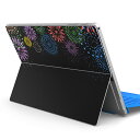 Surface Pro7 (2019) Pro6 Pro2017 pro4 用 スキンシール igsticker サーフェス ノートブック ノートパソコン カバー ケース フィルム ステッカー アクセサリー 保護 014183 花火 カラフル(2)