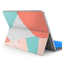 Surface Pro7 (2019) Pro6 Pro2017 pro4 用 スキンシール igsticker サーフェス ノートブック ノートパソコン カバー ケース フィルム ステッカー アクセサリー 保護 014259 模様 カラフル(2)