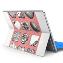 Surface Pro7 (2019) Pro6 Pro2017 pro4 用 スキンシール igsticker サーフェス ノートブック ノートパソコン カバー ケース フィルム ステッカー アクセサリー 保護 015397 ハート チョコ ピンク