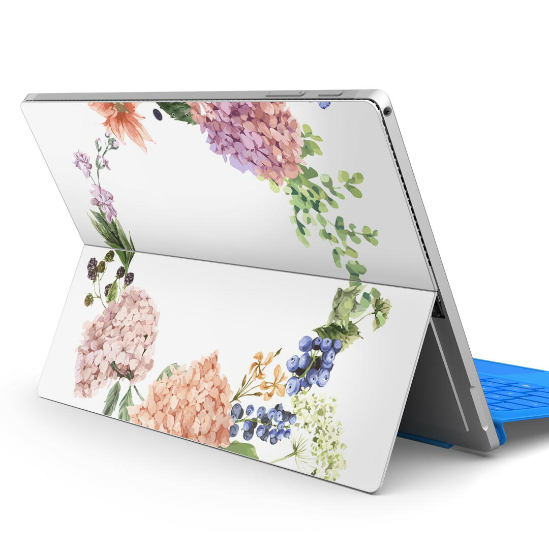 Surface Pro7 (2019) Pro6 Pro2017 pro4 用 スキンシール igsticker サーフェス ノートブック ノートパソコン カバー ケース フィルム ステッカー アクセサリー 保護 016329 あじさい 梅雨 花